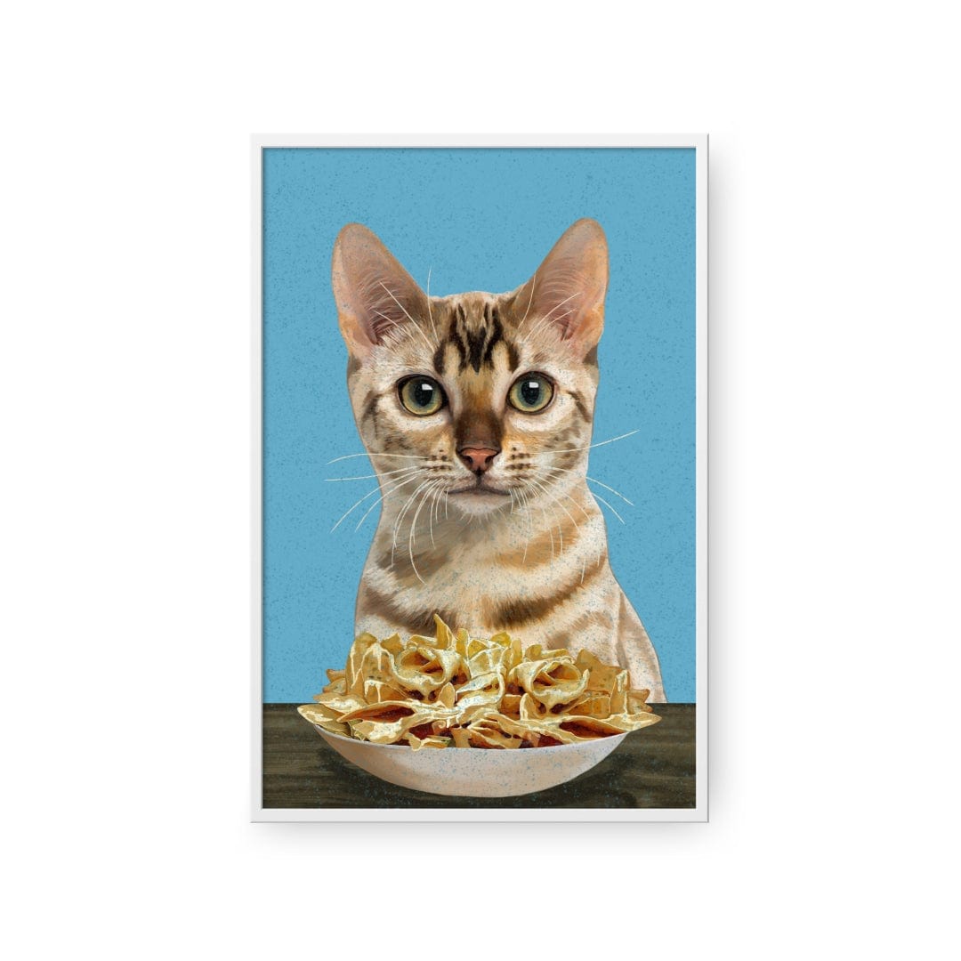 Royal and Paws - Framed Poster Custom Pet with Nachos Portrait - Framed Poster
