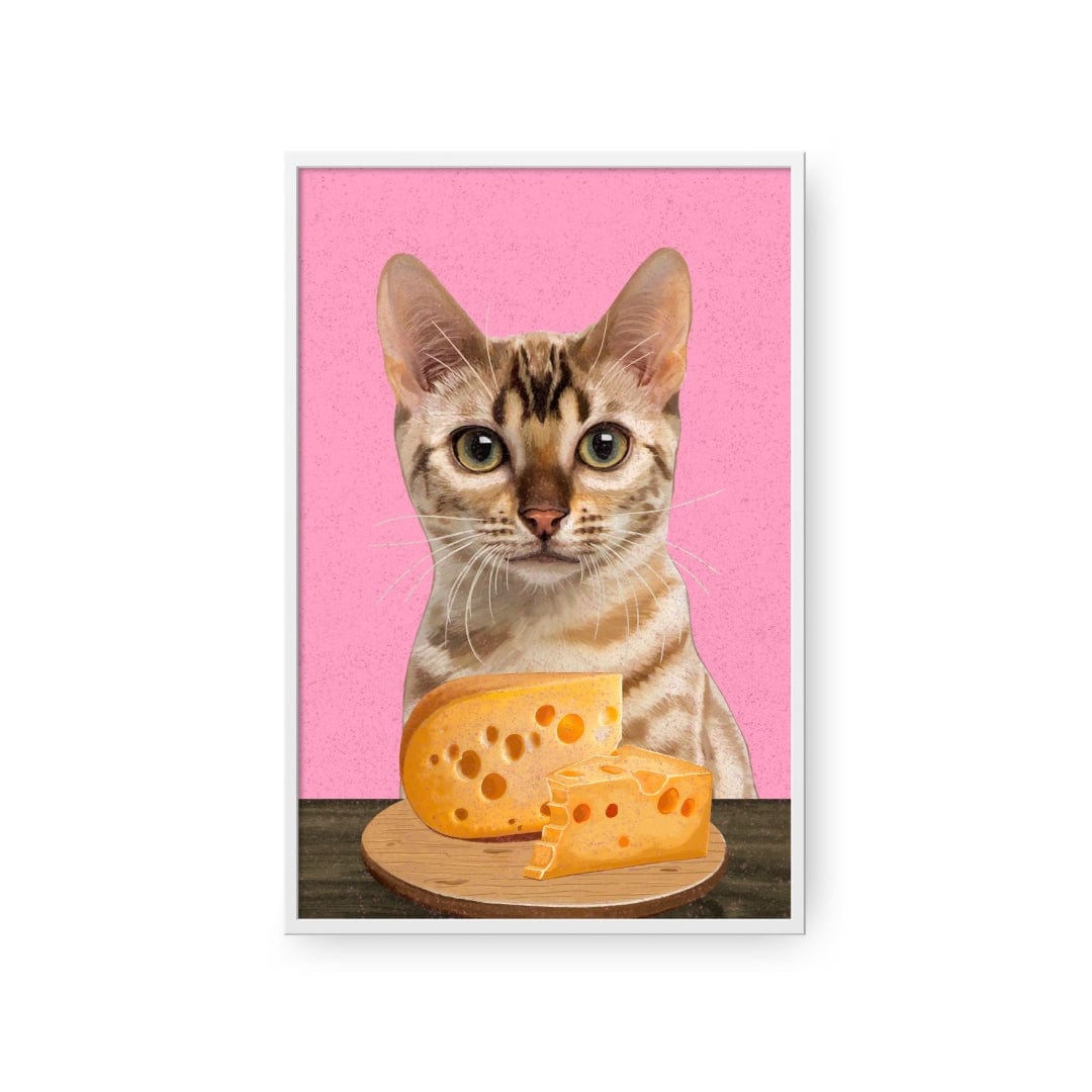 Royal and Paws - Framed Poster Custom Pet with Cheese Portrait - Framed Poster