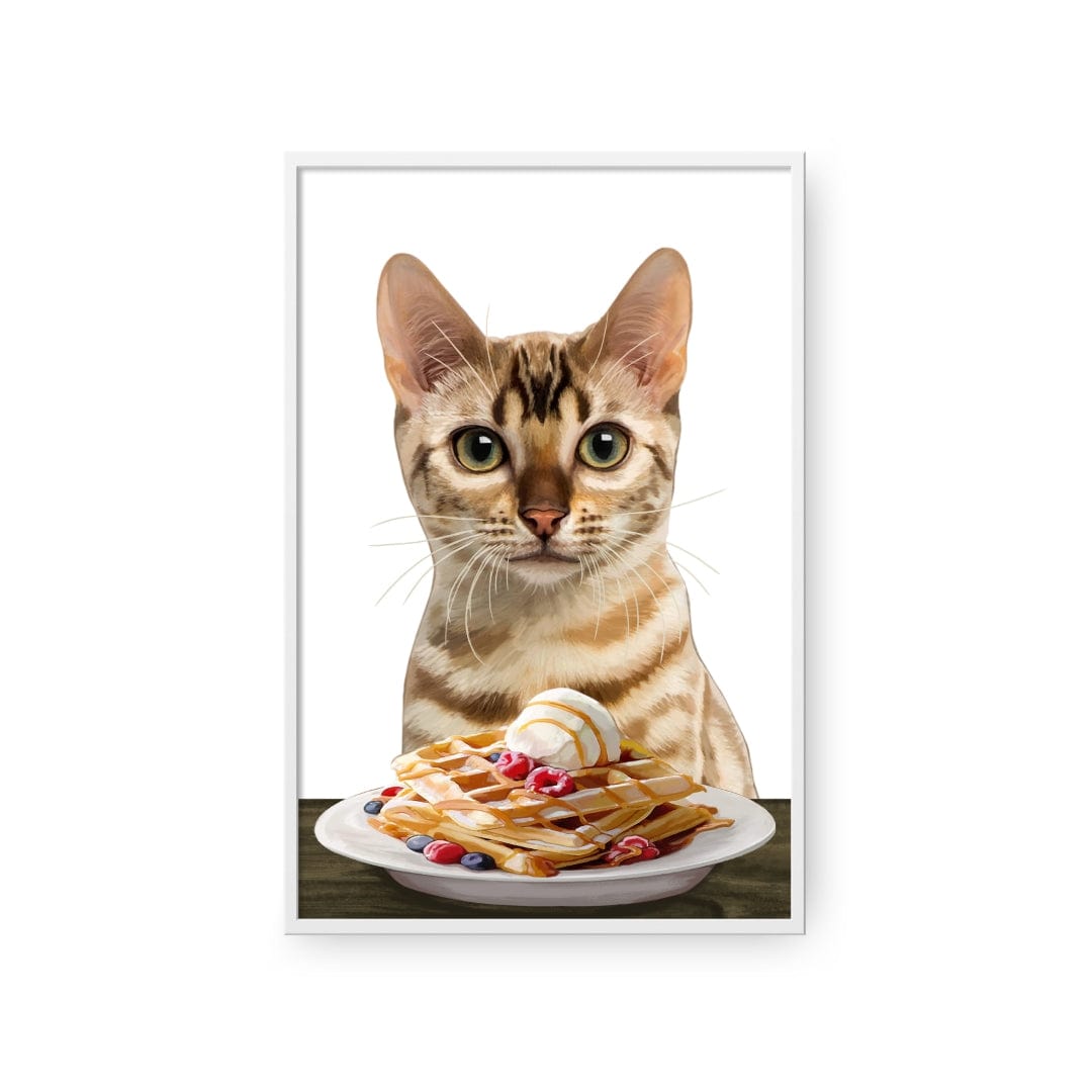 Royal and Paws - Framed Poster Custom Pet with Waffles Portrait - Framed Poster