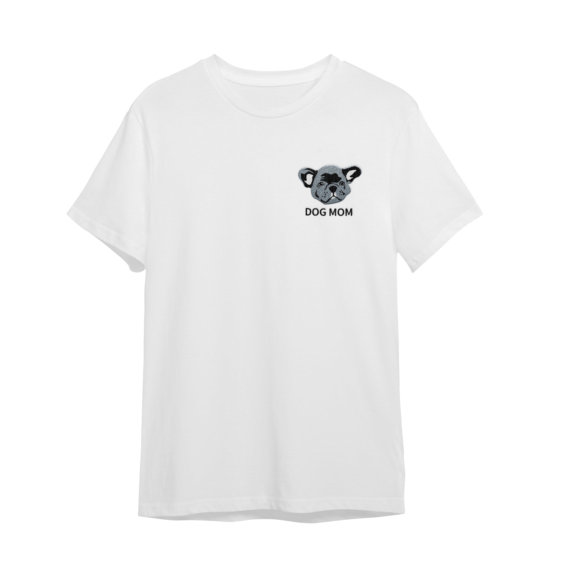 Royal and Paws - T-Shirt Custom Embroidered Pet Face T-Shirt S / White / Full Color