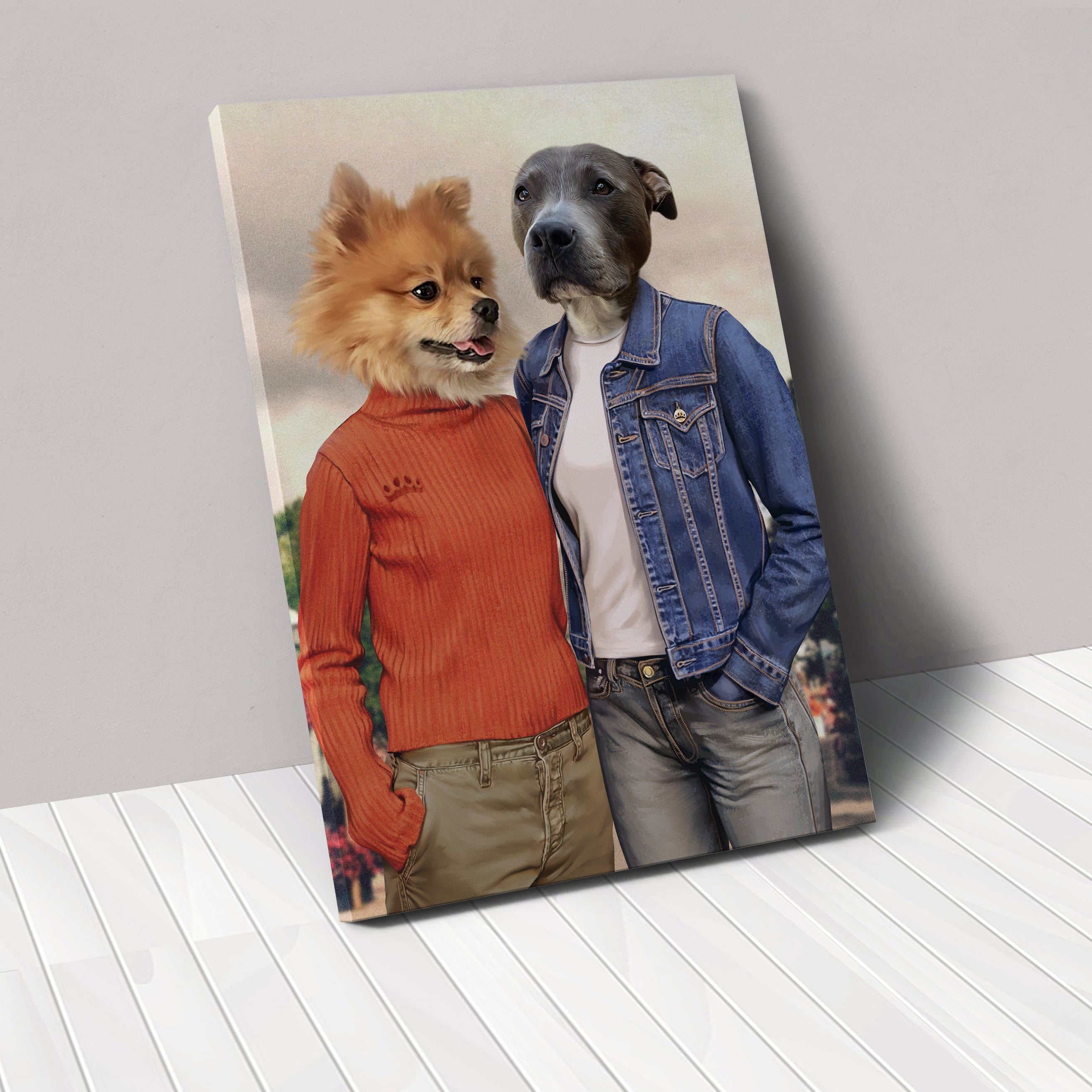 Royal and Paws - Canvas Gilpaw Girls - Custom Pet Canvas 8" x 10" / Unframed / Casual