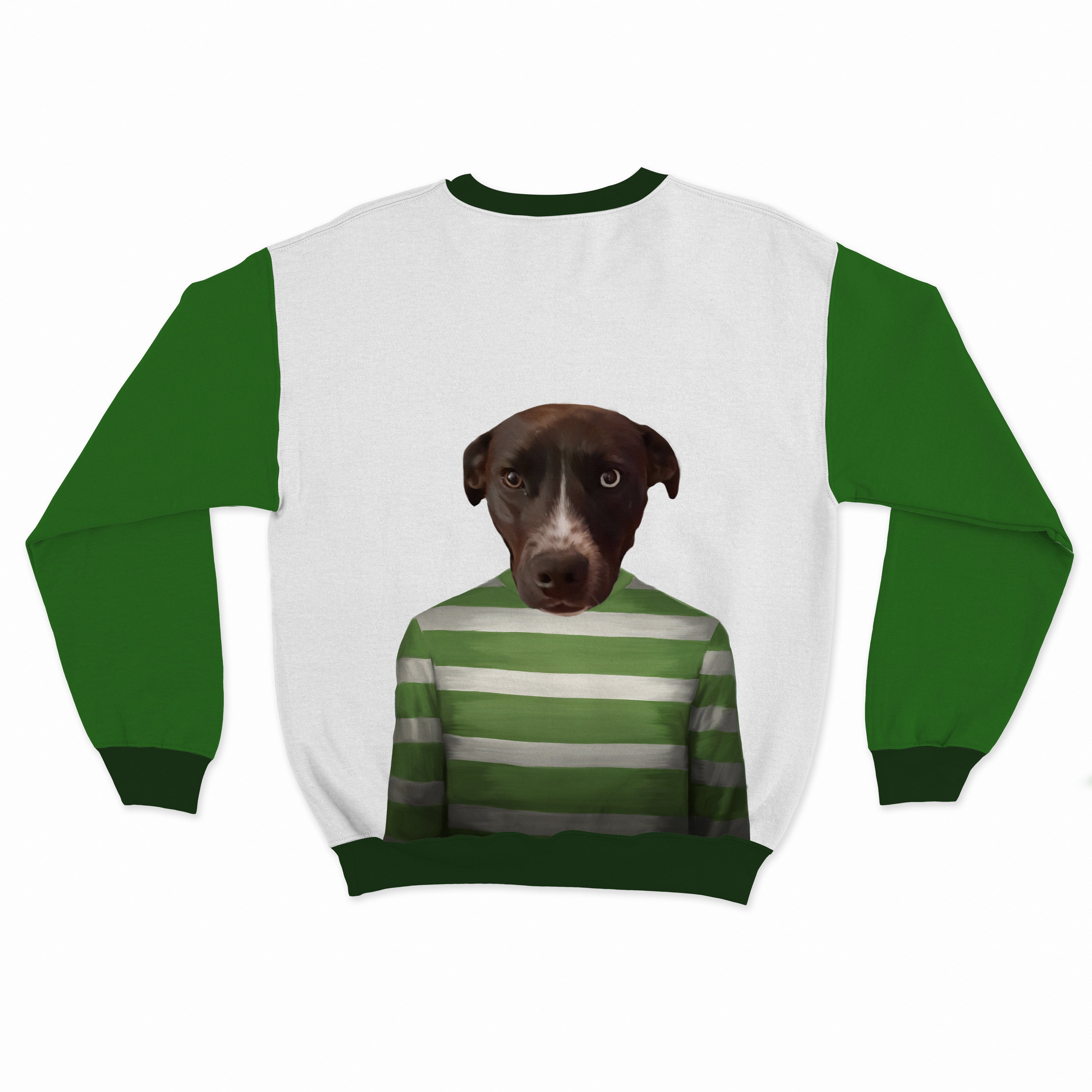 Royal and Paws - Custom Clothing Christmas Costume Sweatshirt Green Candy Cane / S