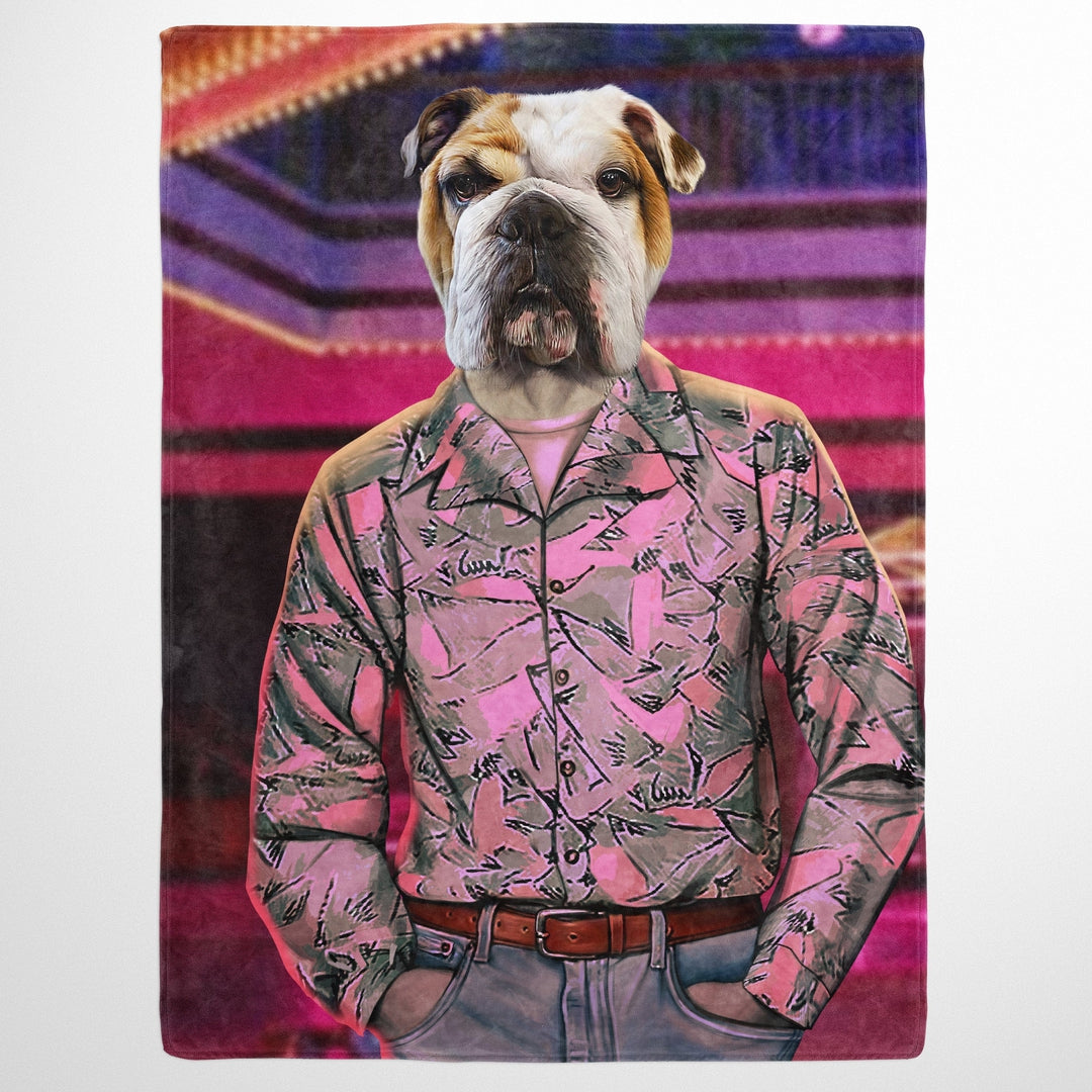 The 80's Cop - Custom Pet Blanket
