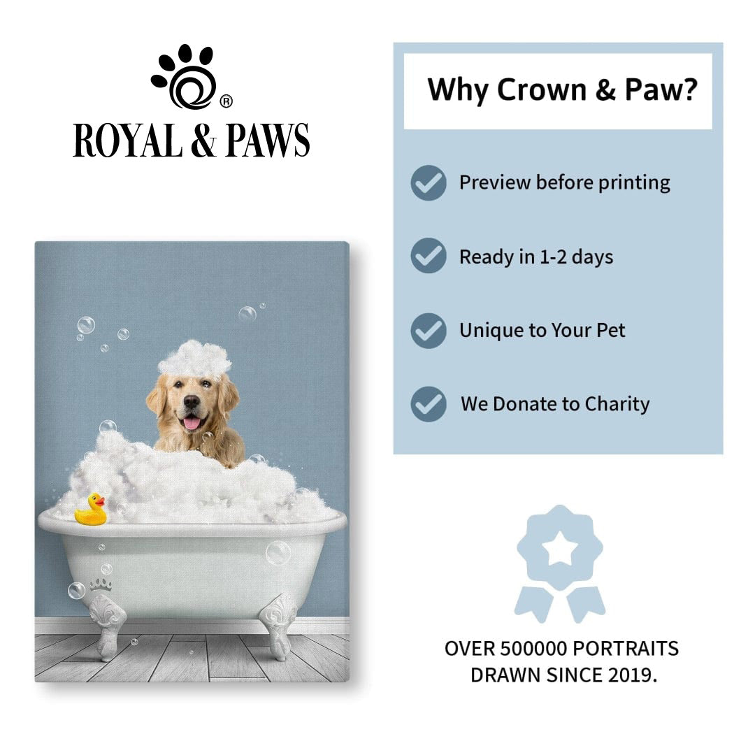 Spa Day Pet Portrait - Custom Pet Art