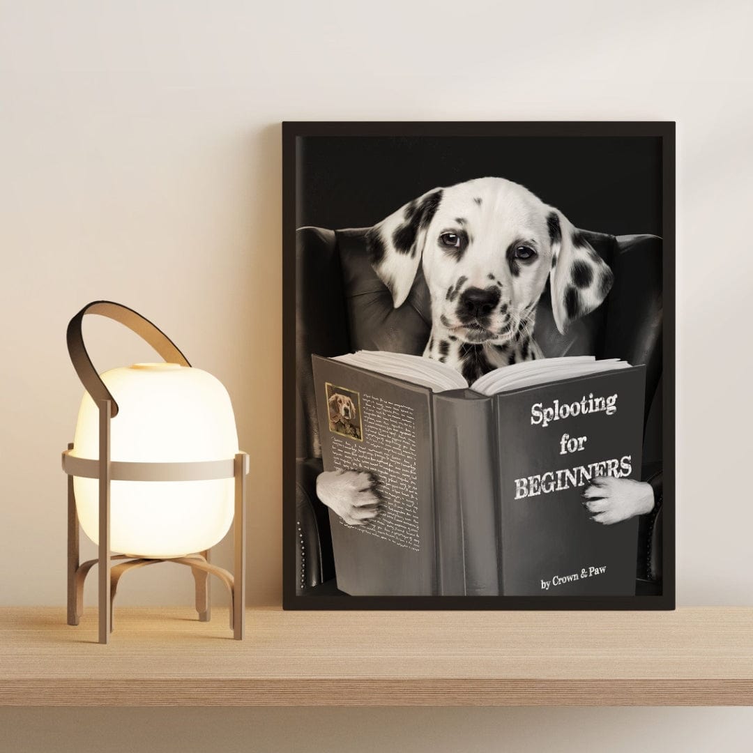 Royal and Paws - Framed Poster Custom Pet Reading a Book Portrait - Framed Poster