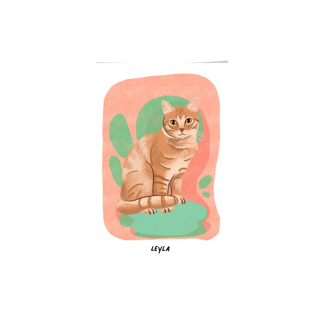 Premium Watercolor Pet Portrait - One Pet, Framed Poster