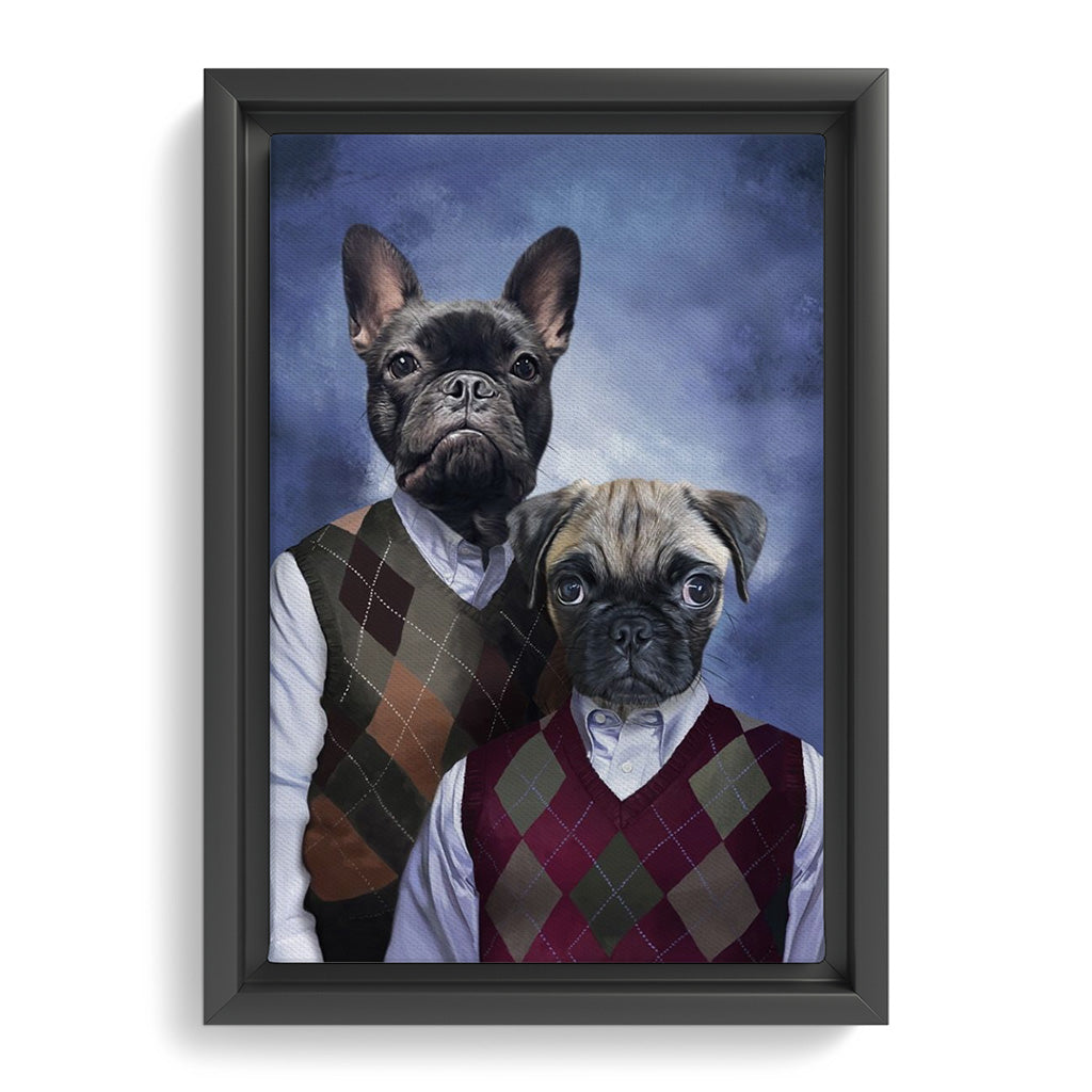 Royal and Paws - Canvas Step Brothers - Custom Pet Canvas 8" x 10" / Black