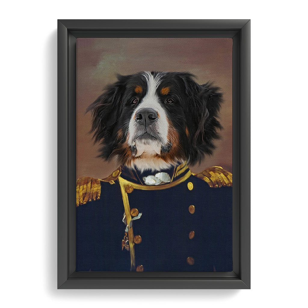 Royal and Paws - Canvas The Admiral - Custom Pet Canvas 8" x 10" / Black