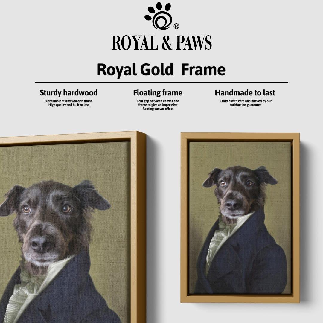 Royal and Paws - Canvas The Ambassador - Custom Pet Canvas 8" x 10" / Gold