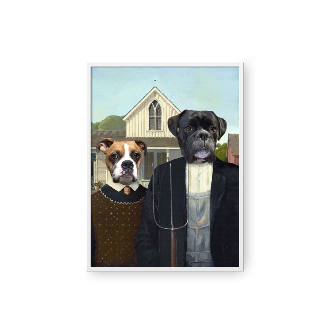 Royal and Paws - Poster The American Gothic - Custom Pet Poster