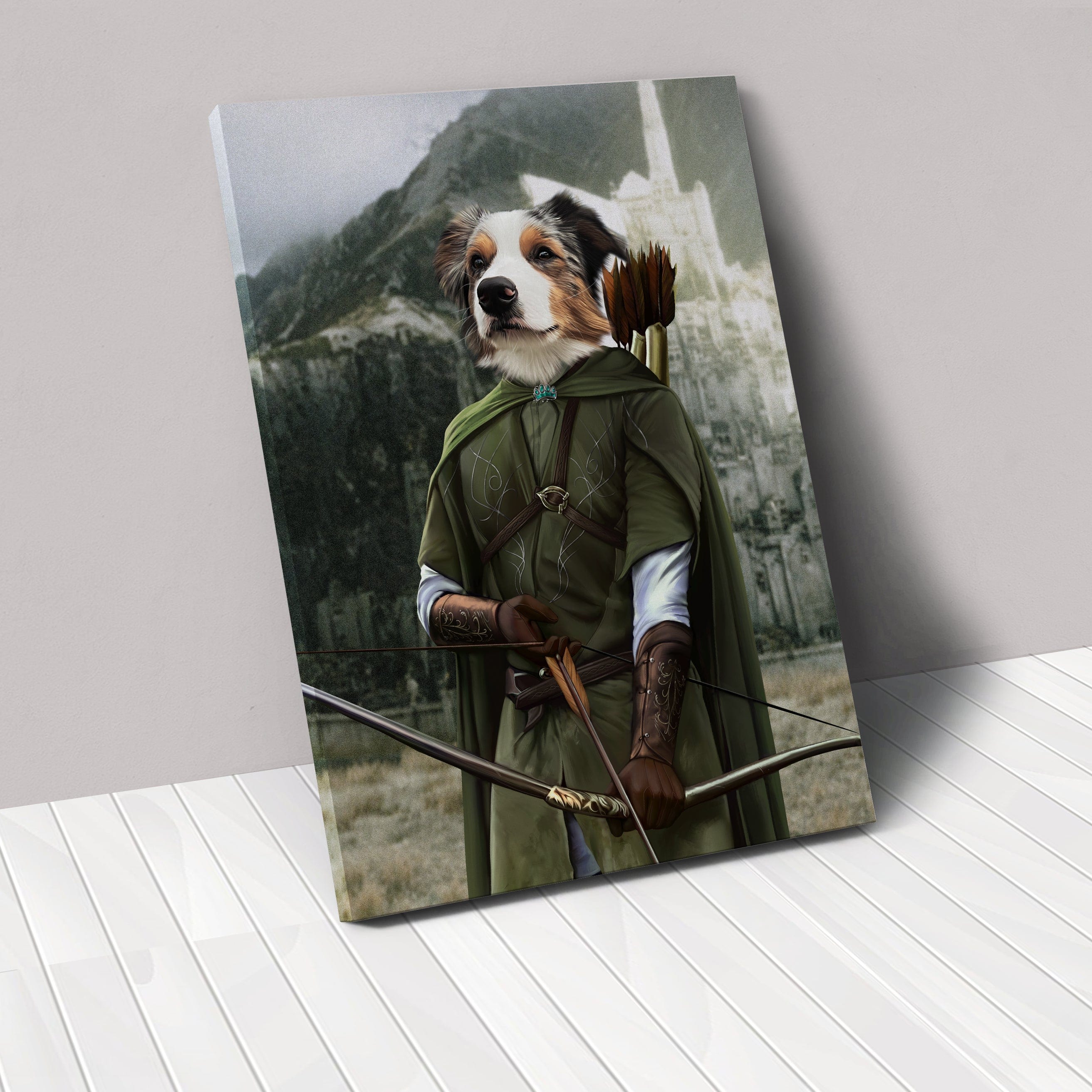 Royal and Paws - Canvas The Archer - Custom Pet Canvas 8" x 10" / Background 1