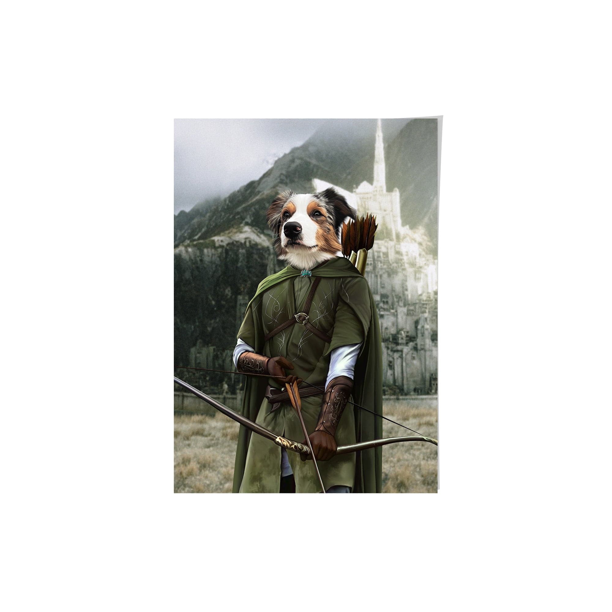 Royal and Paws - Poster The Archer - Custom Pet Poster 8.3" x 11.7" / Background 1