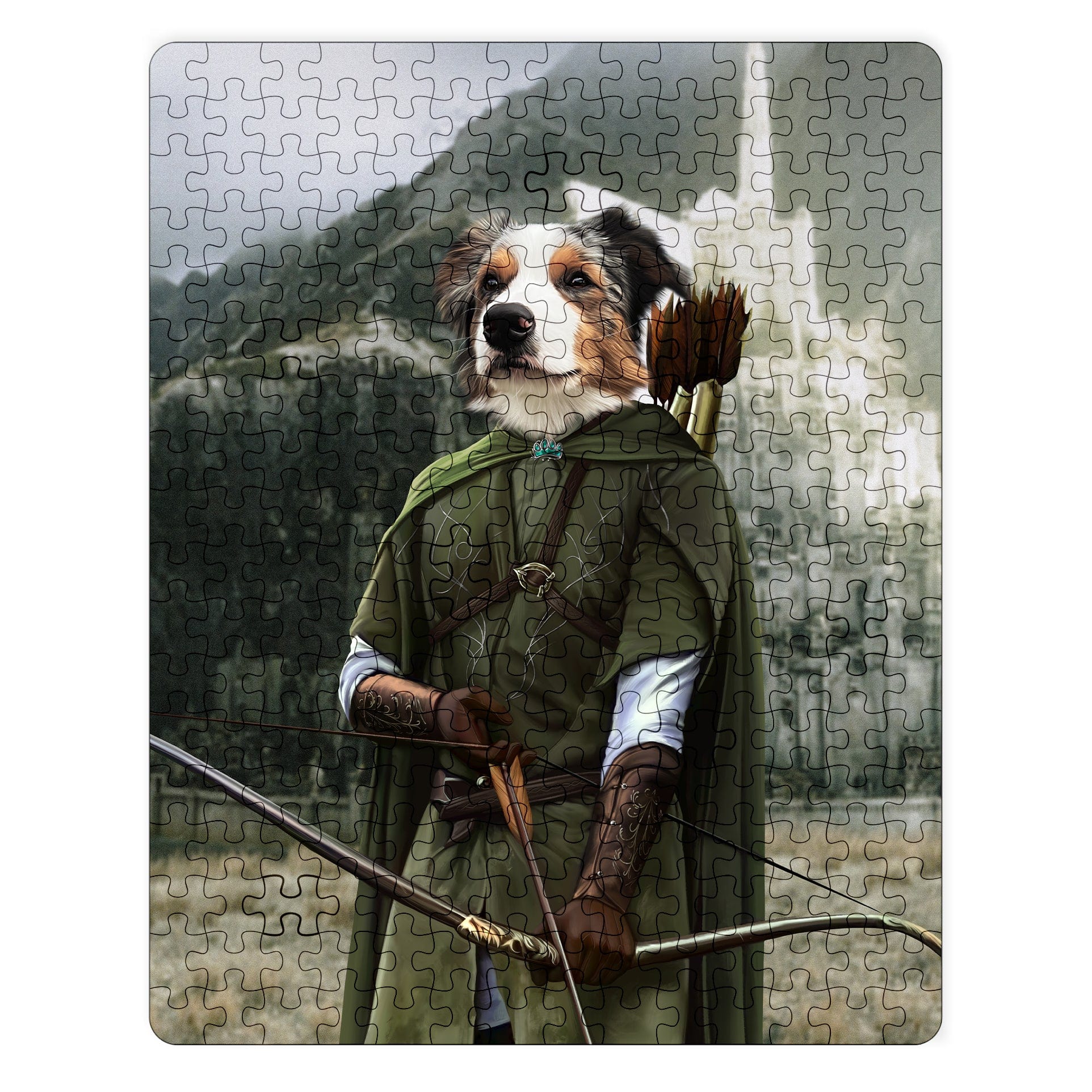 Royal and Paws - Puzzle The Archer - Custom Puzzle 11" x 14" / Background 1