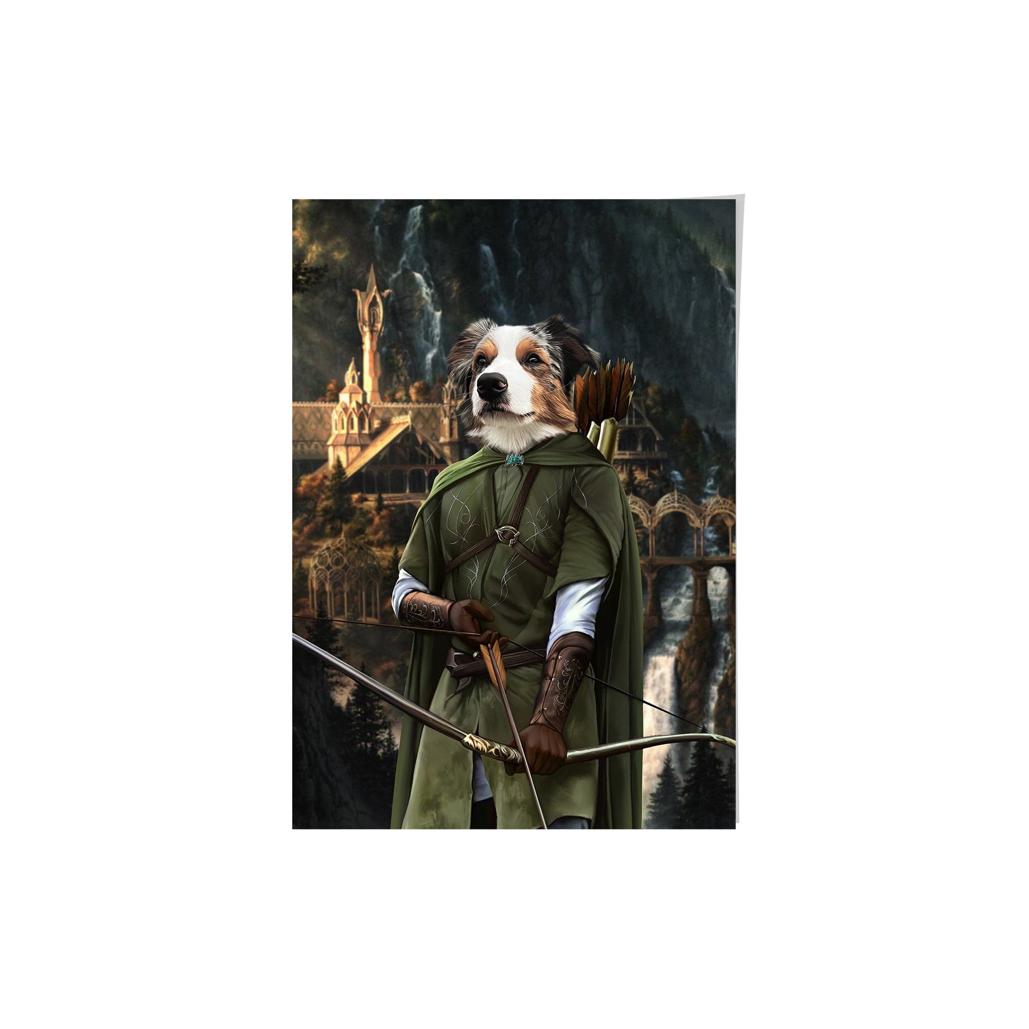 Royal and Paws - Poster The Archer - Custom Pet Poster 8.3" x 11.7" / Background 3