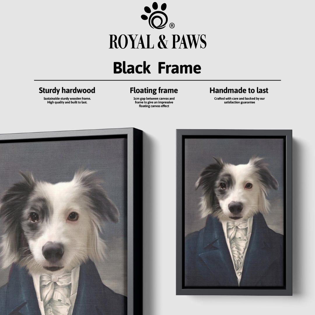 Royal and Paws - Canvas The Aristocrat - Custom Pet Canvas 8" x 10" / Black