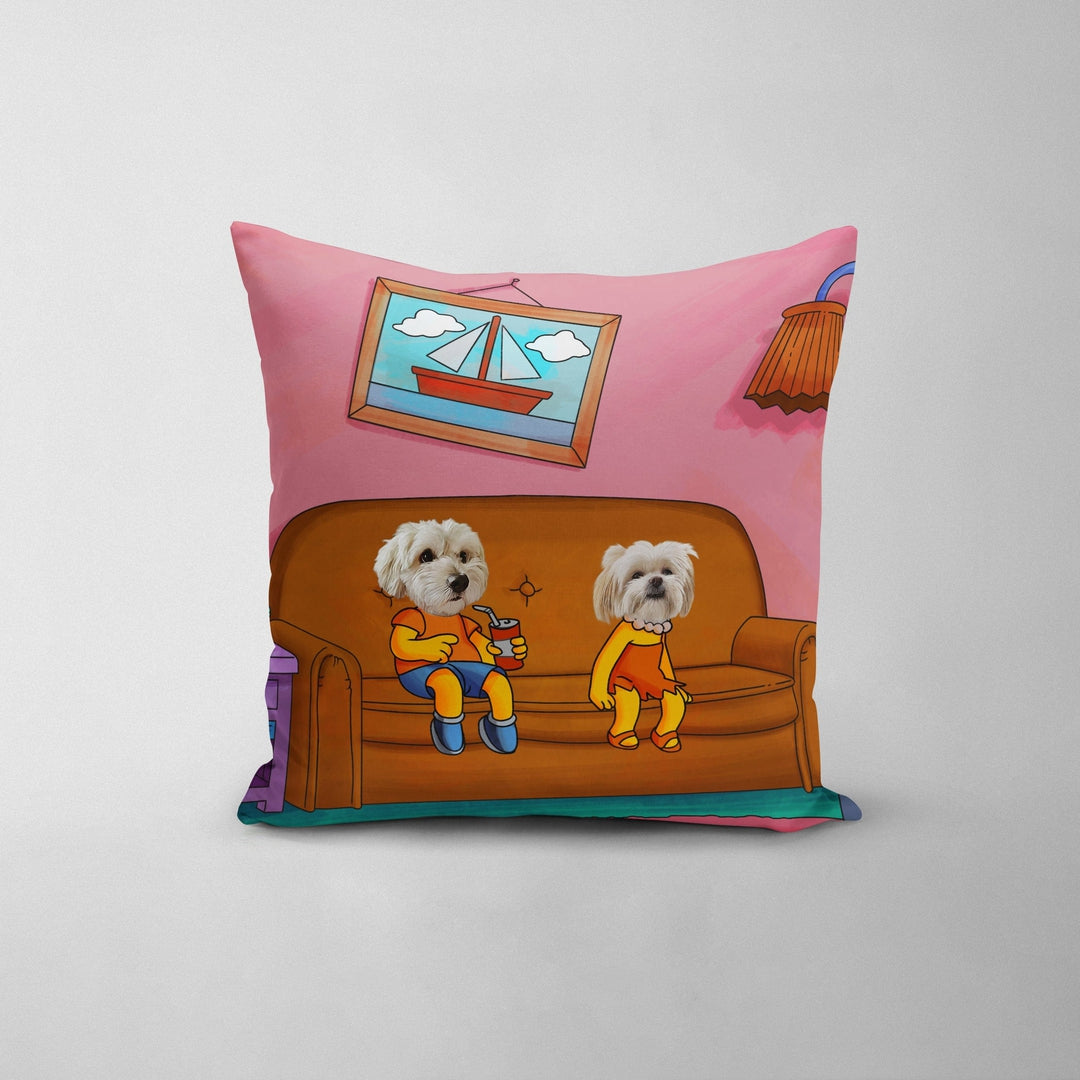 The Yellow Siblings - Custom Throw Pillow