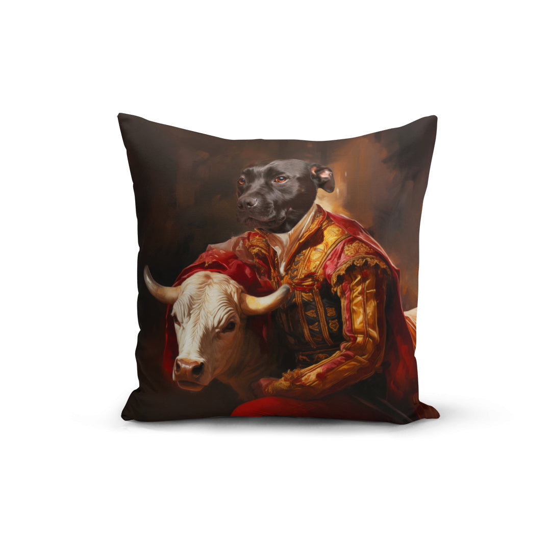 The Bull Fighter - Custom Throw Pillow