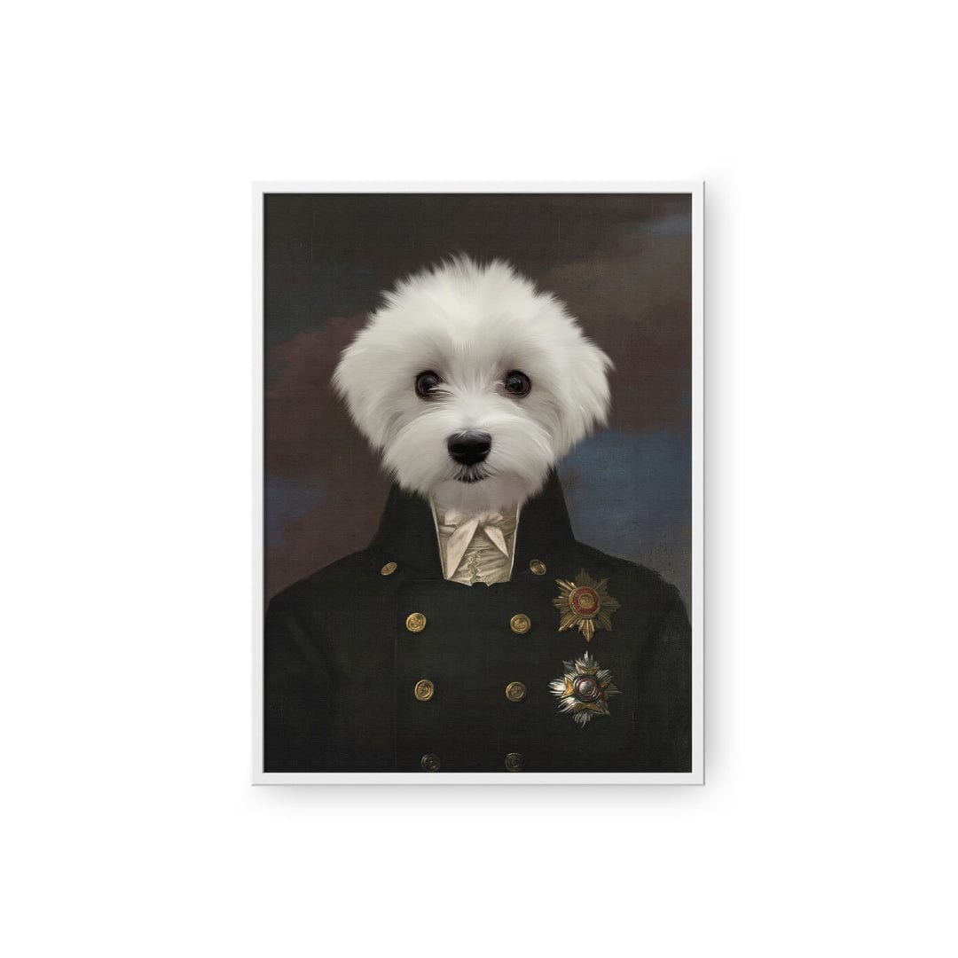 Royal and Paws - Poster The Captain - Custom Pet Poster 8.3" x 11.7" / White
