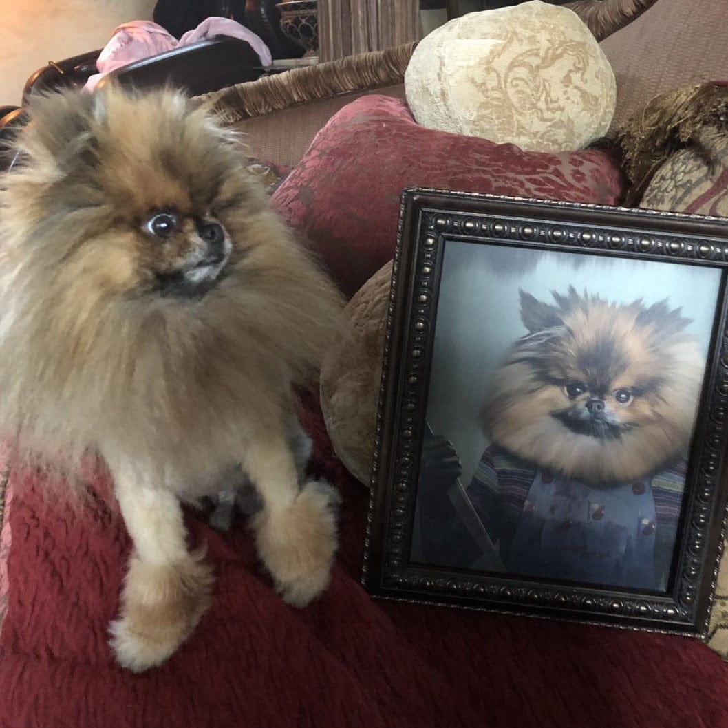 Custom Royal and Paws Halloween Pet Portrait
