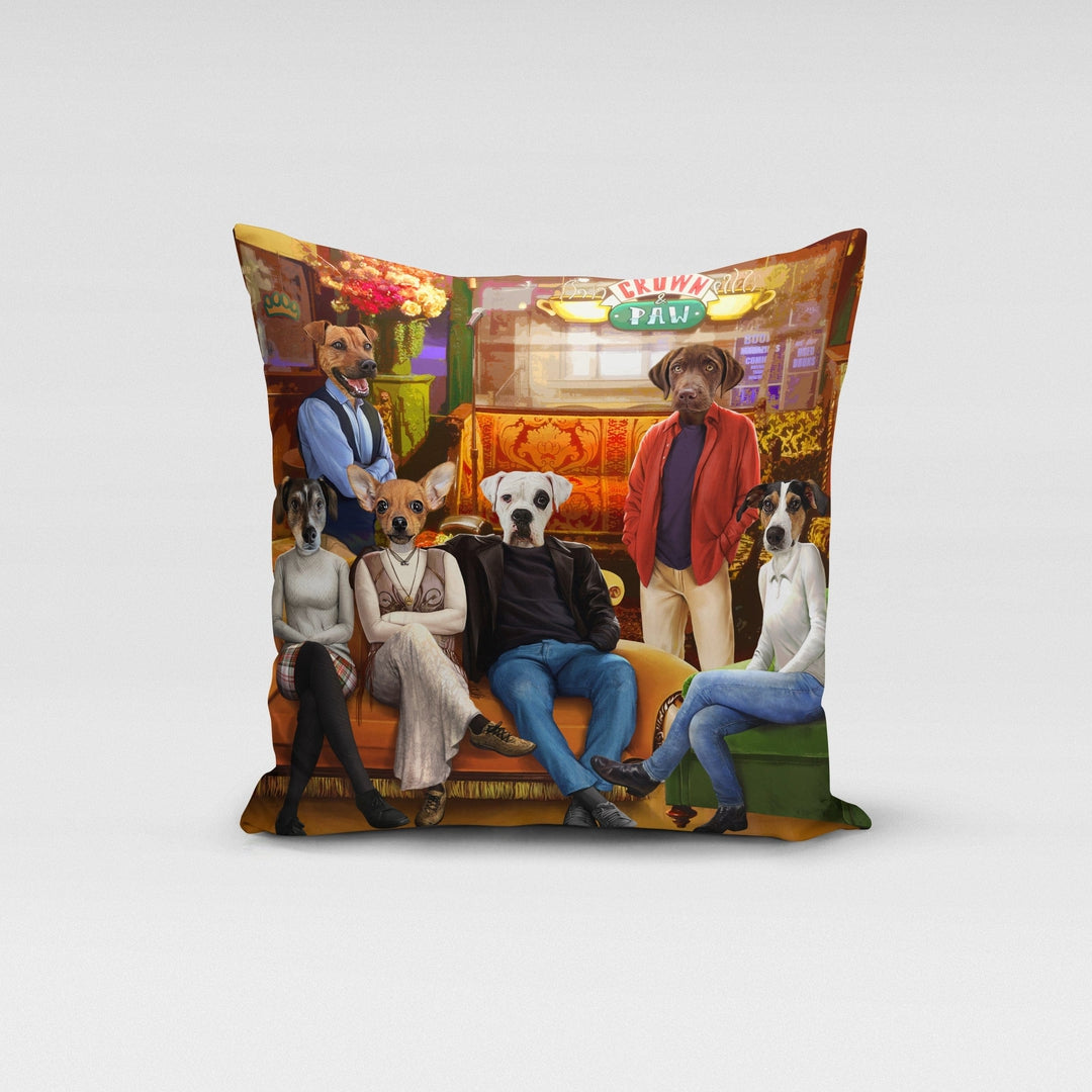 Six Coffee House Friends - Custom Throw Pillow