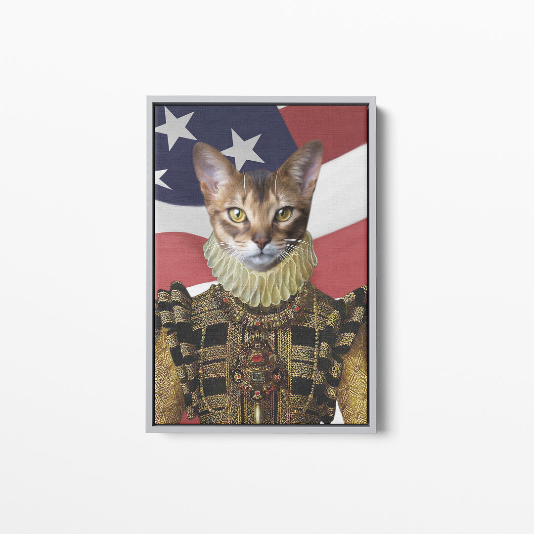 The Dame - USA Flag Edition - Custom Pet Canvas