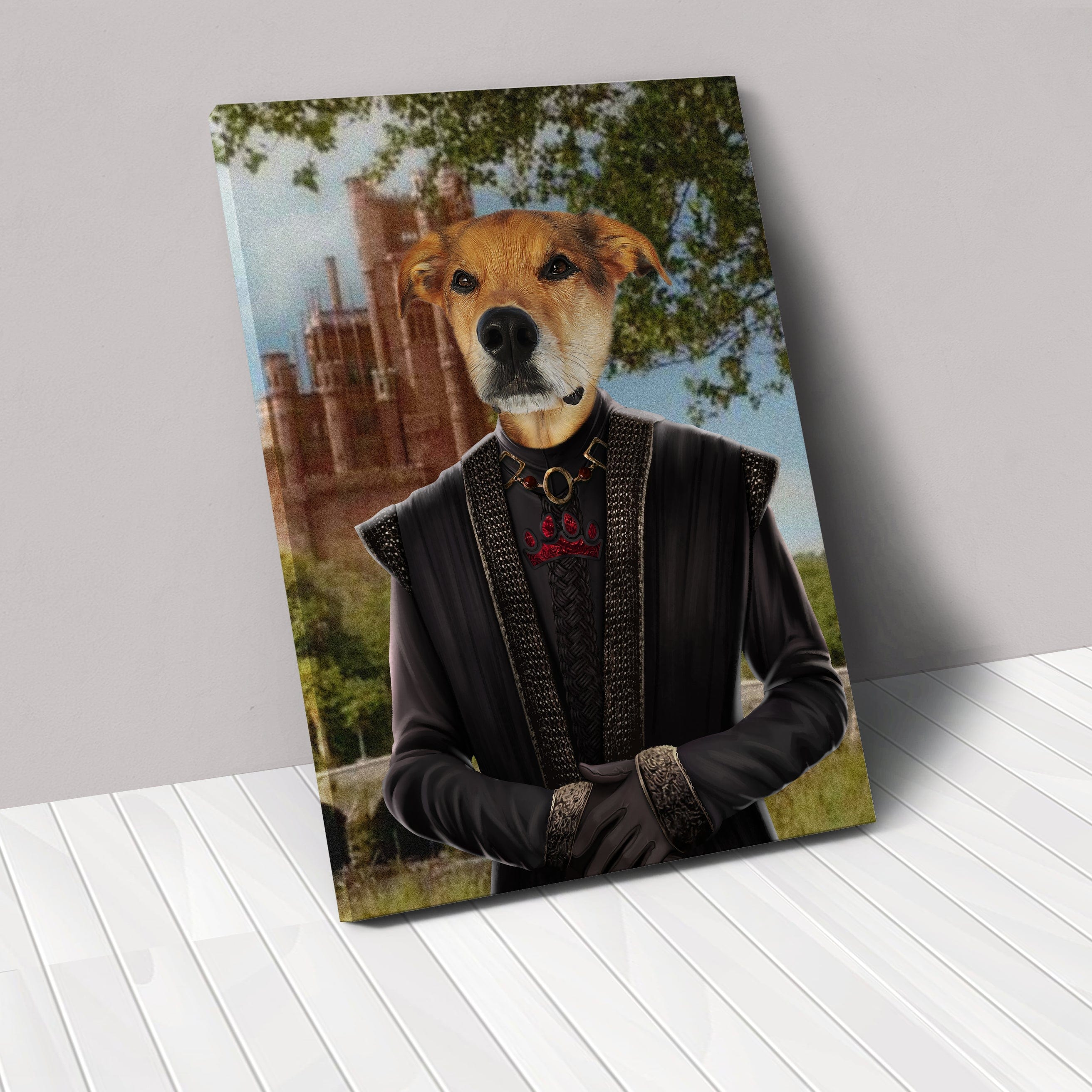 Royal and Paws - Canvas The Dragon King - Custom Pet Canvas 8" x 10" / Castle 1