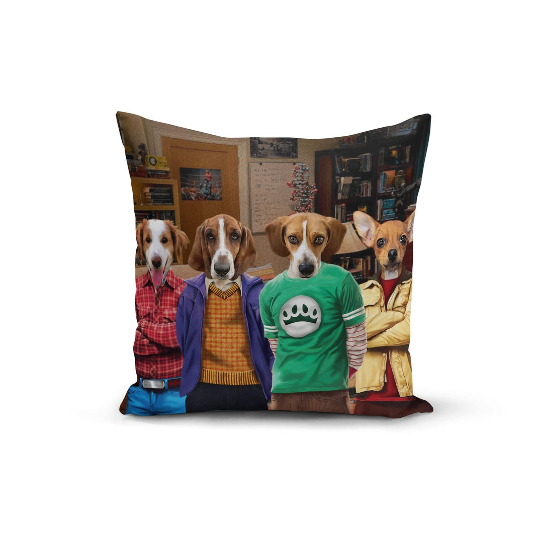 Four Nerd Friends - Custom Throw Pillow