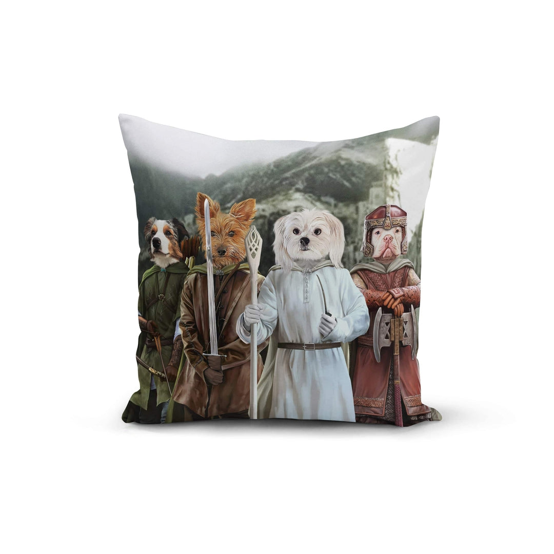 Royal and Paws - Throw Pillow The Four Pawtectors - Custom Throw Pillow 14" x 14" / Background 1