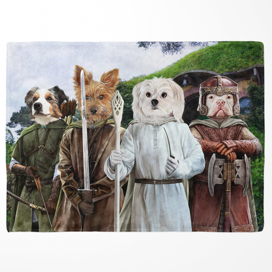 Royal and Paws - Blanket The Four Pawtectors - Custom Pet Blanket 30" x 40" / Background 2