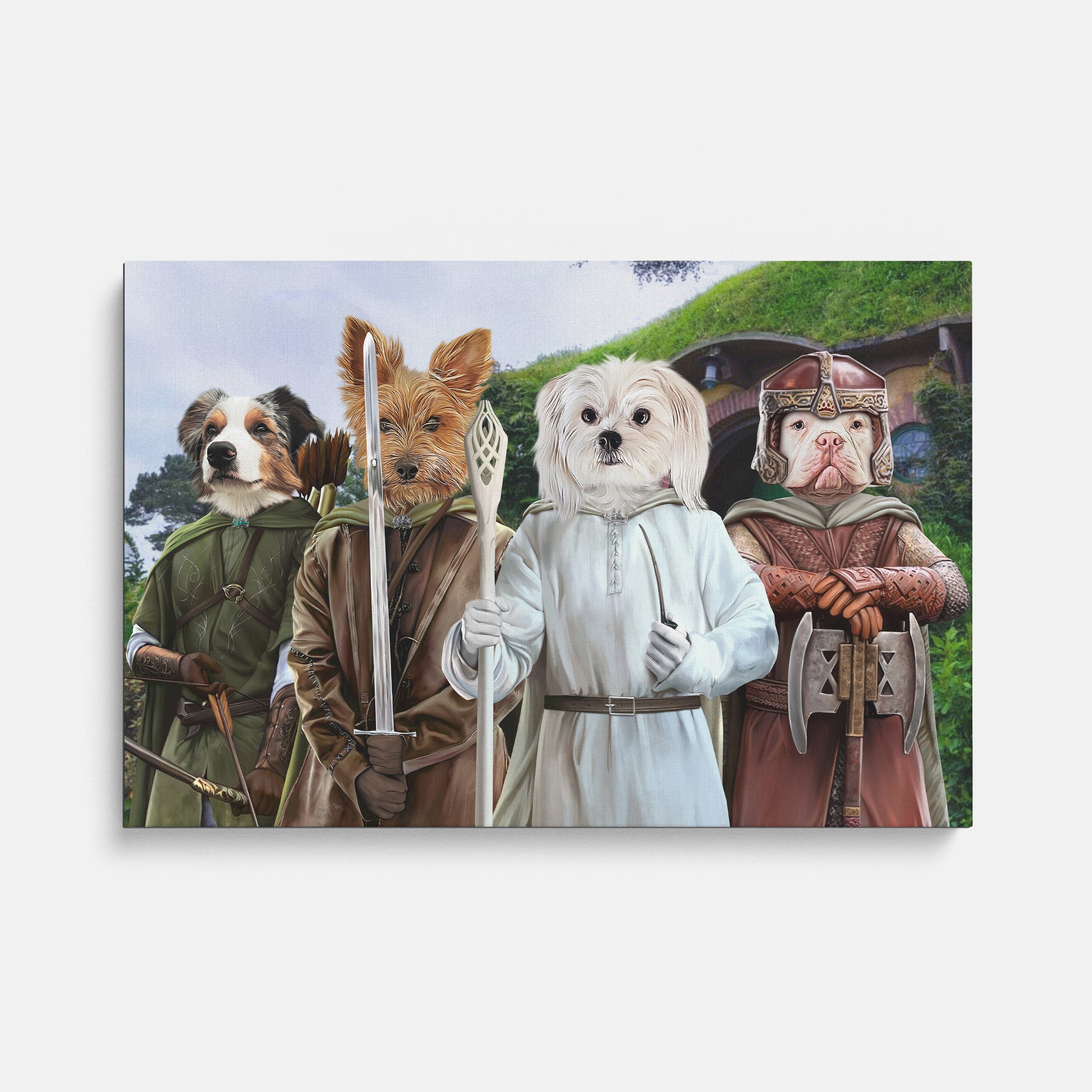 Royal and Paws - Canvas The Four Pawtectors - Custom Pet Canvas 8" x 10" / Background 2