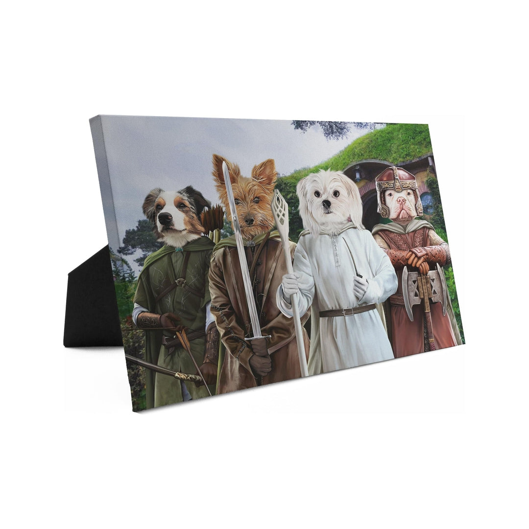 Royal and Paws - Standing Canvas The Four Pawtectors - Custom Standing Canvas 8" x 10" / Background 2