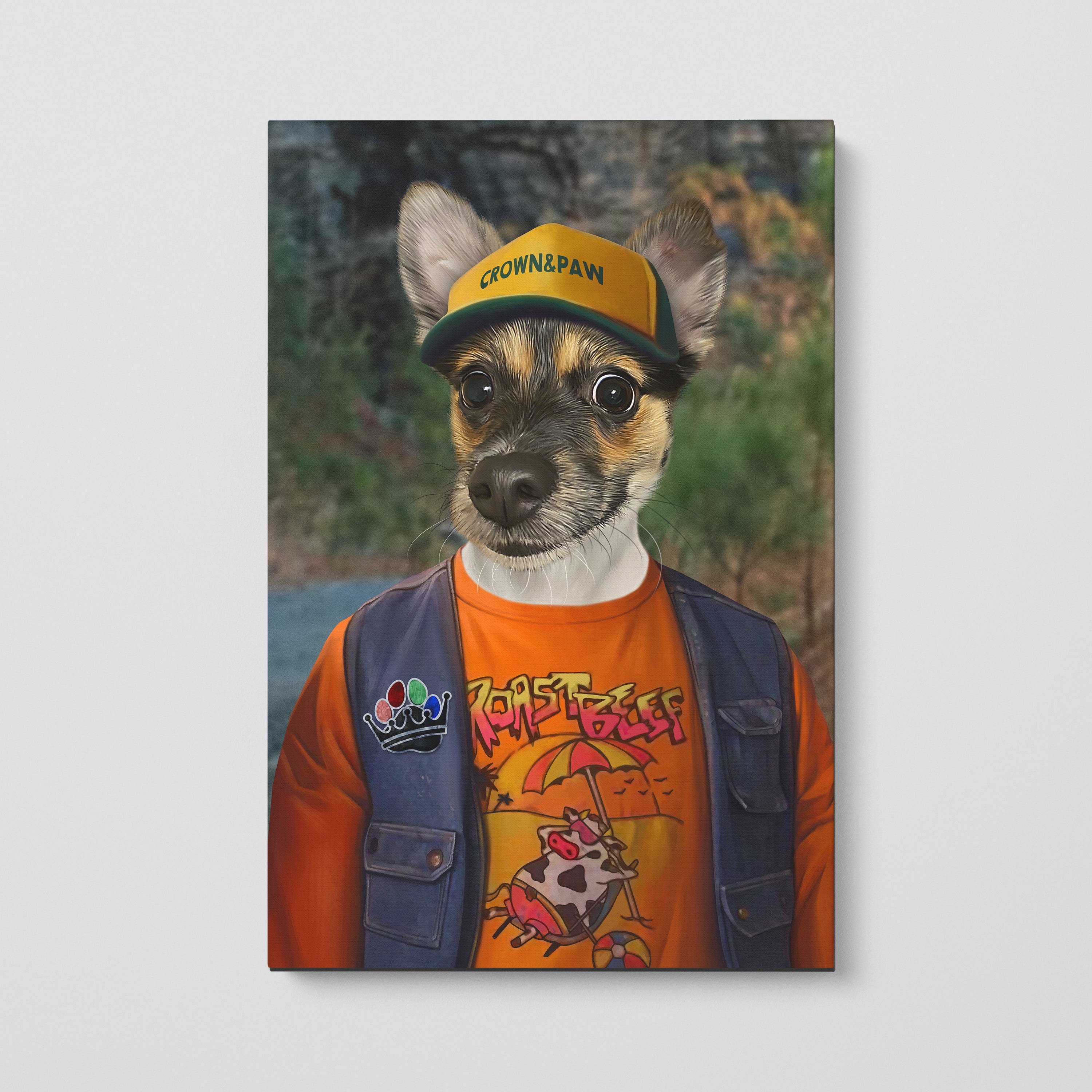 Royal and Paws - Canvas The Funny Friend - Custom Pet Canvas 8" x 10" / Roadside