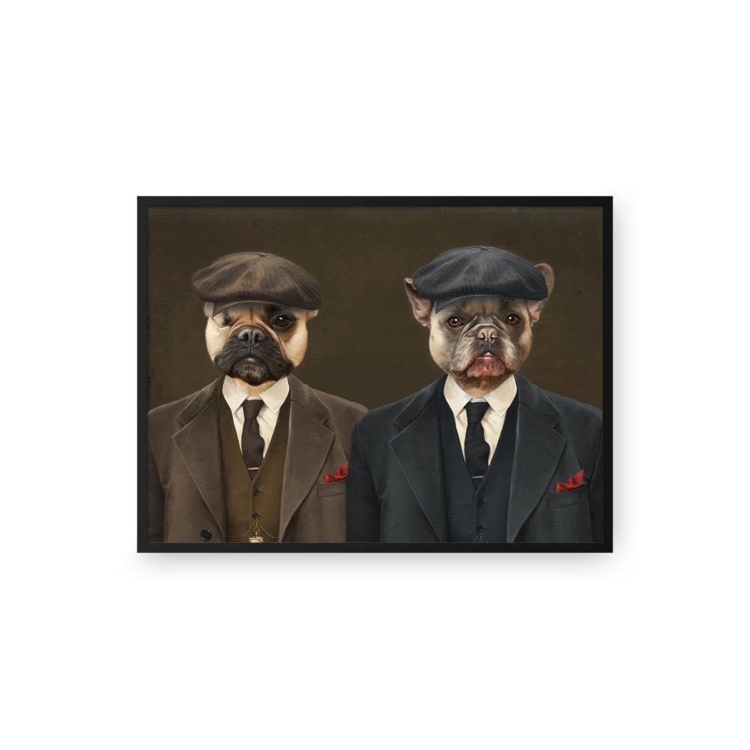 Royal and Paws - Poster The Gangster Brothers - Custom Pet Poster 8.3" x 11.7" / Black