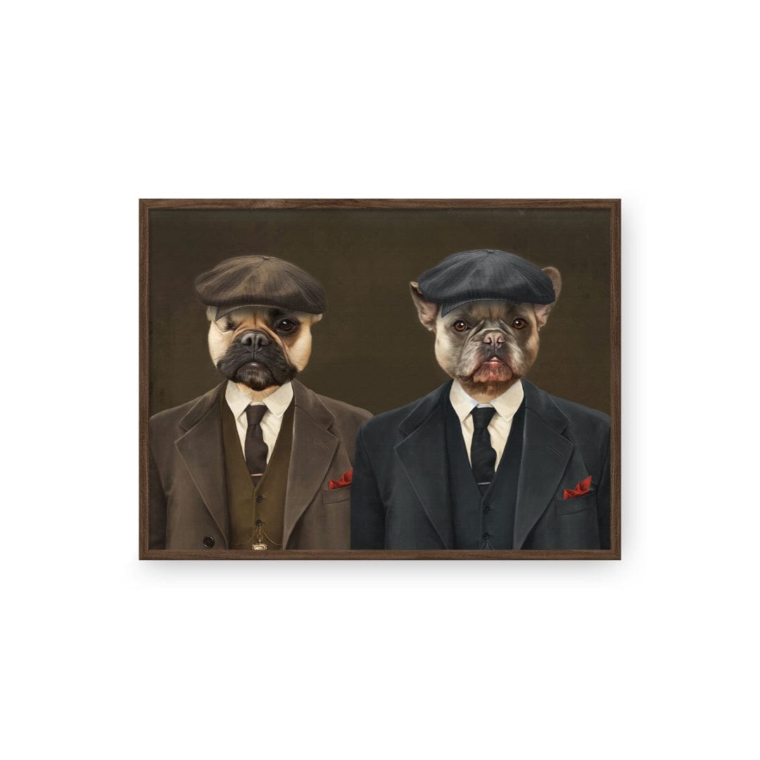Royal and Paws - Poster The Gangster Brothers - Custom Pet Poster 8.3" x 11.7" / Walnut