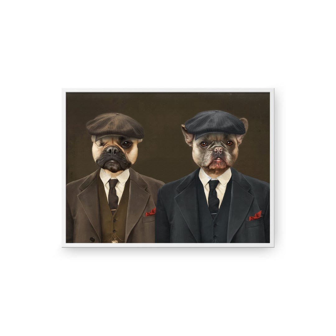 Royal and Paws - Poster The Gangster Brothers - Custom Pet Poster 8.3" x 11.7" / White
