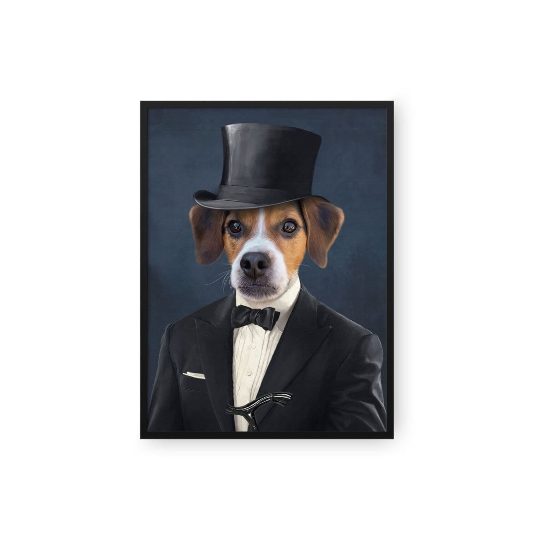 Royal and Paws - Poster The Gentleman - Custom Pet Poster 8.3" x 11.7" / Black
