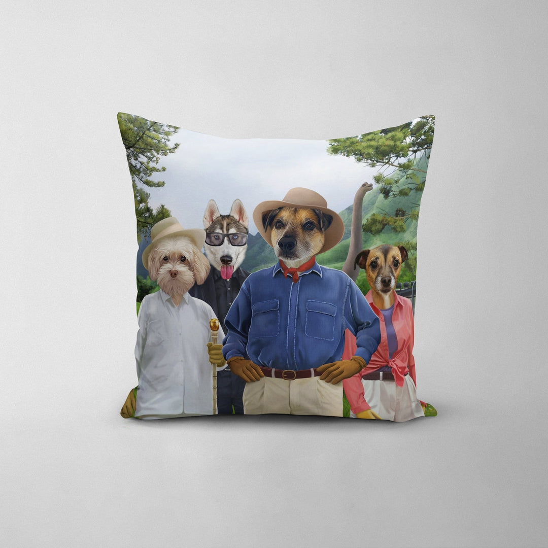 The Jurassic Explorers - Custom Throw Pillow