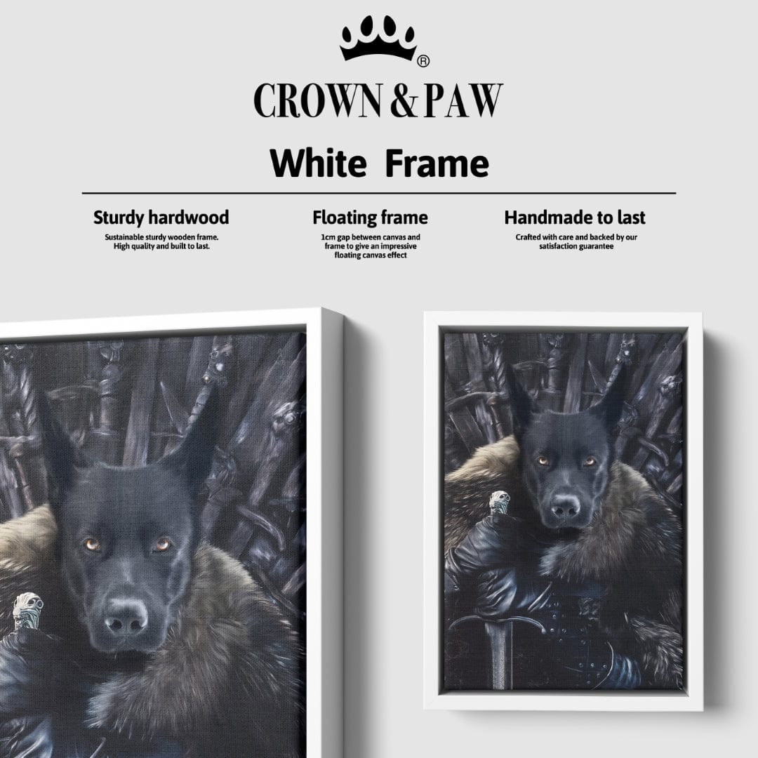 Royal and Paws - Canvas The King in the North - Custom Pet Canvas 8" x 10" / White
