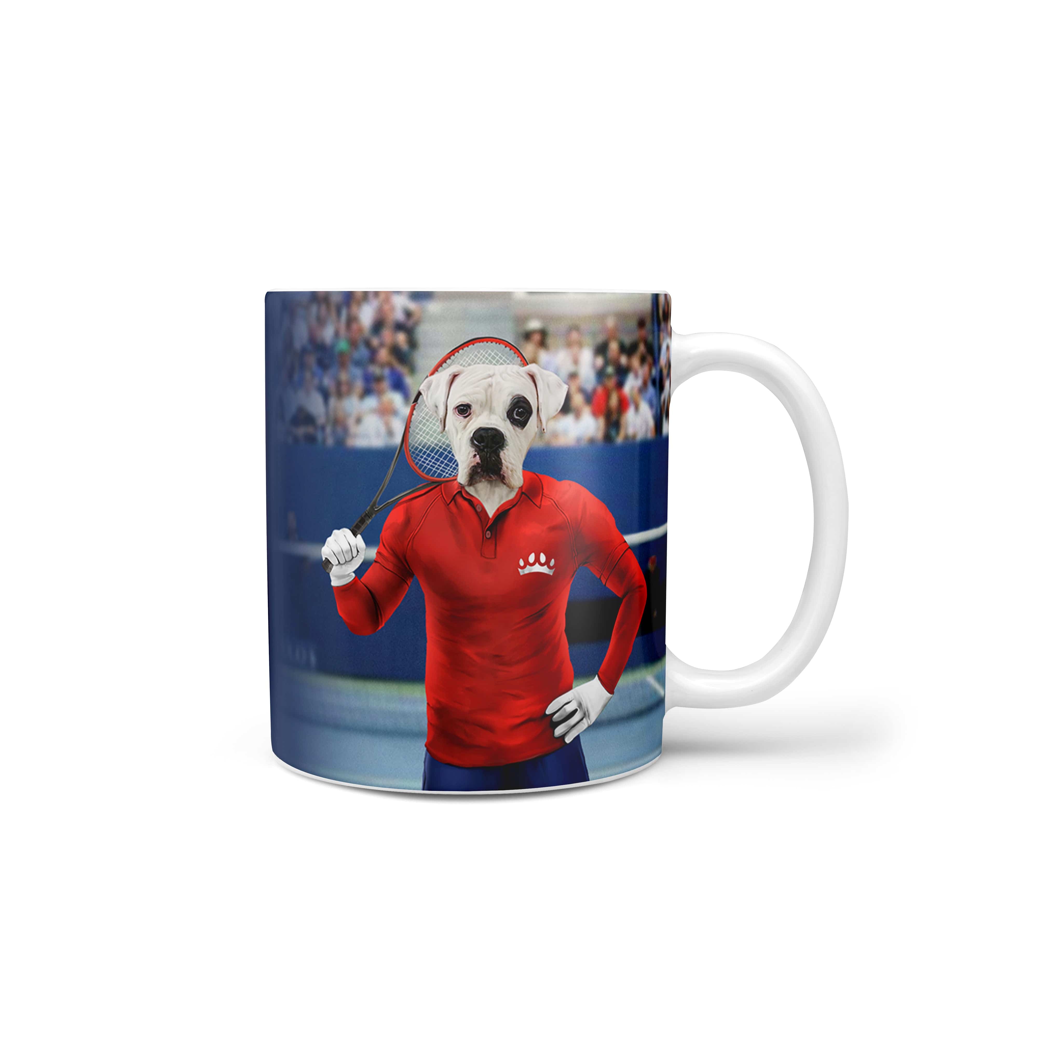Royal and Paws - Mug Male Tennis Player - Custom Mug 11oz / Red