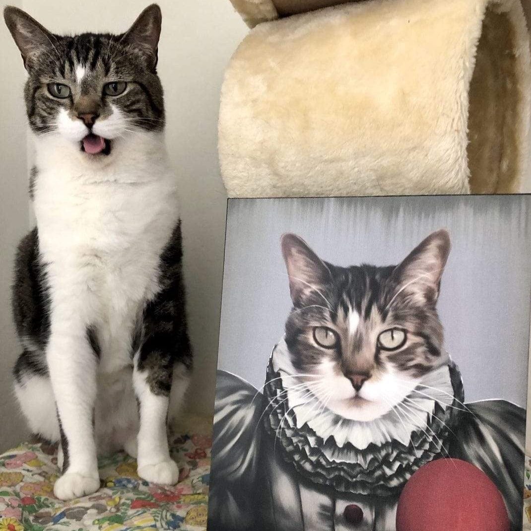 Custom Royal and Paws Halloween Pet Portrait