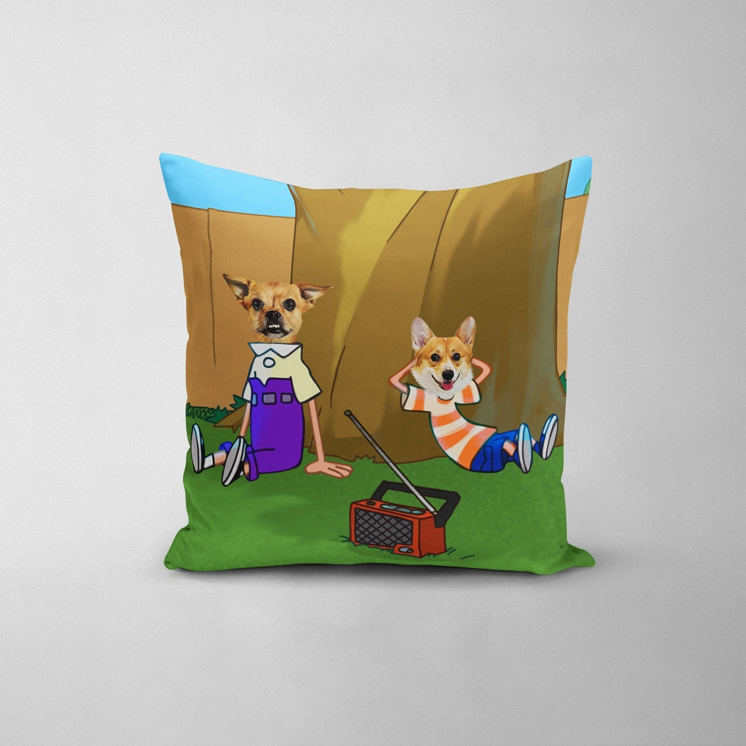 The Funny Siblings - Custom Throw Pillow