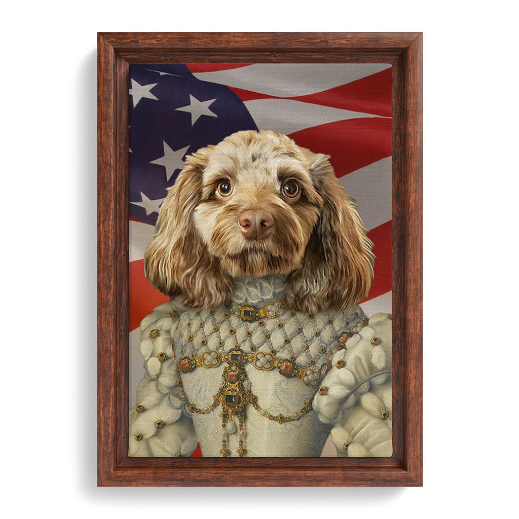 The Princess - USA Flag Edition - Custom Pet Canvas