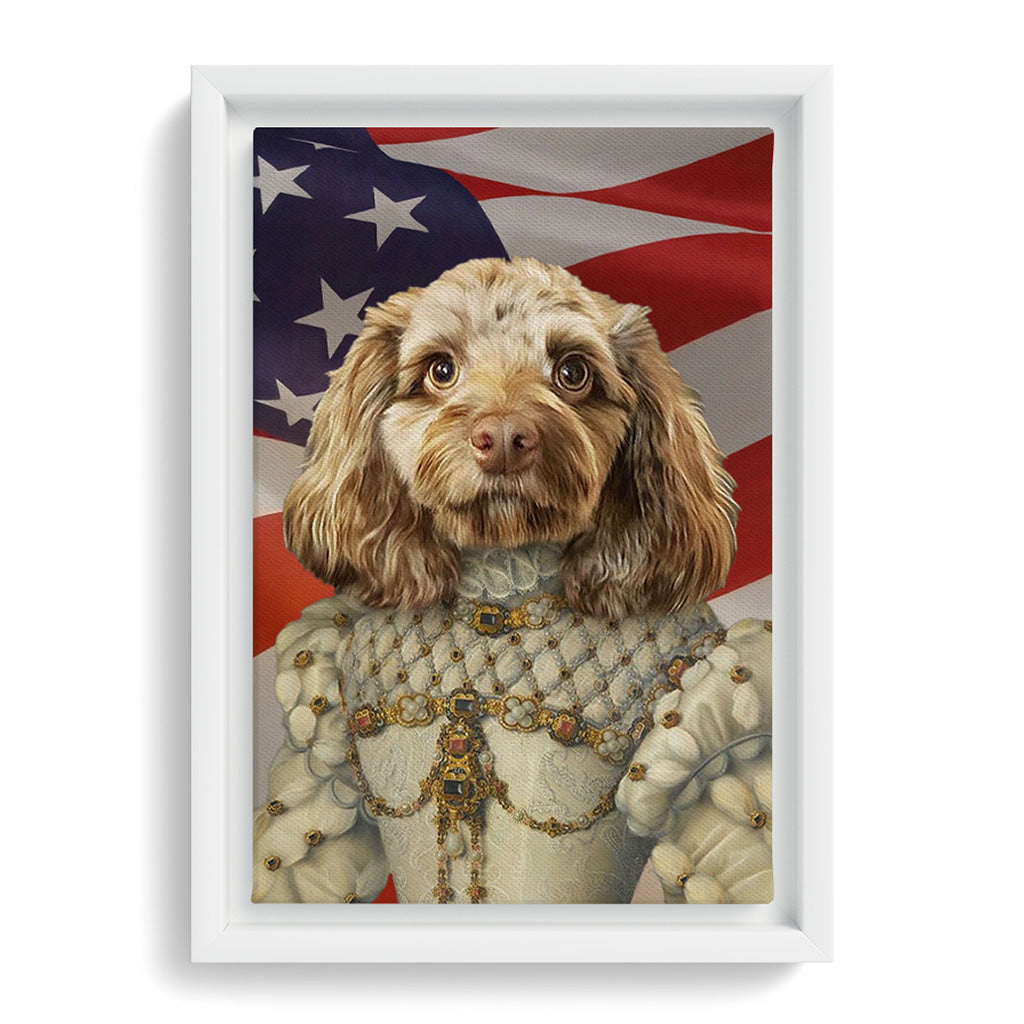 The Princess - USA Flag Edition - Custom Pet Canvas