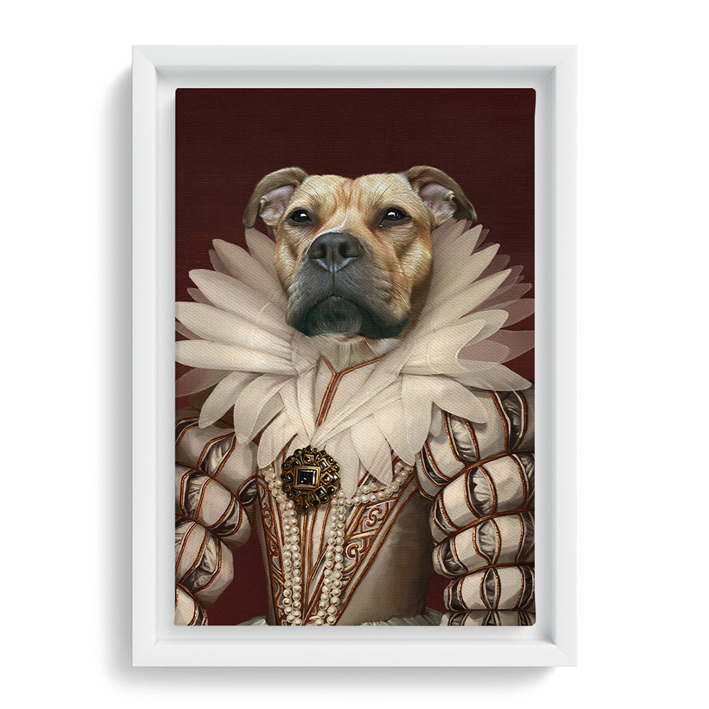 Royal and Paws - Canvas The Queen - Custom Pet Canvas 8" x 10" / White