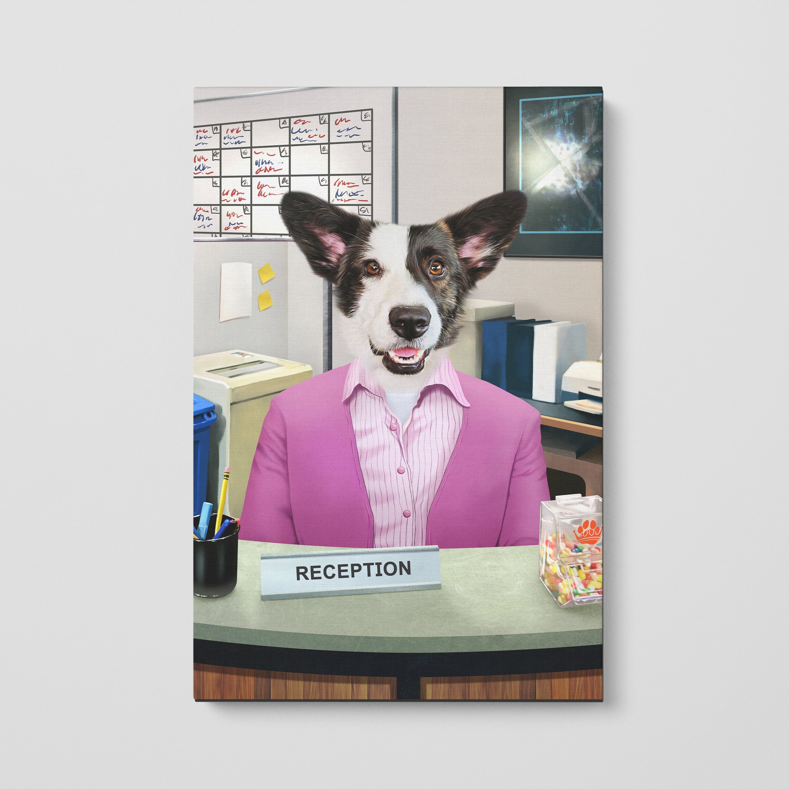 The Recepawnist - Custom Pet Canvas