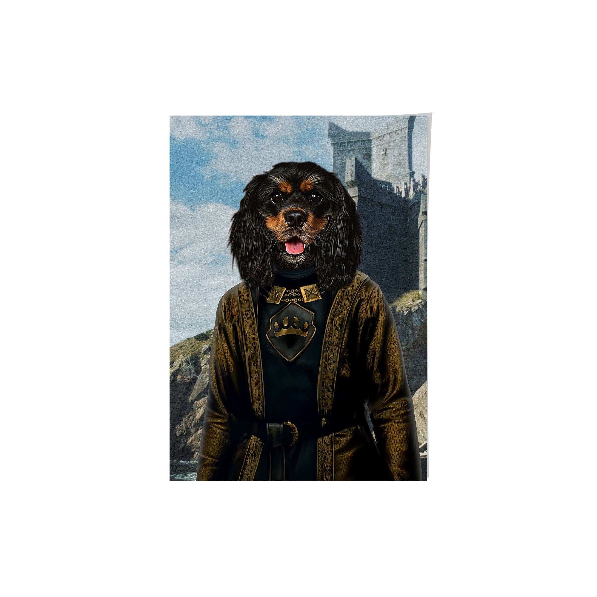Royal and Paws - Poster The Sea Lord - Custom Pet Poster 8.3" x 11.7" / Castle 2