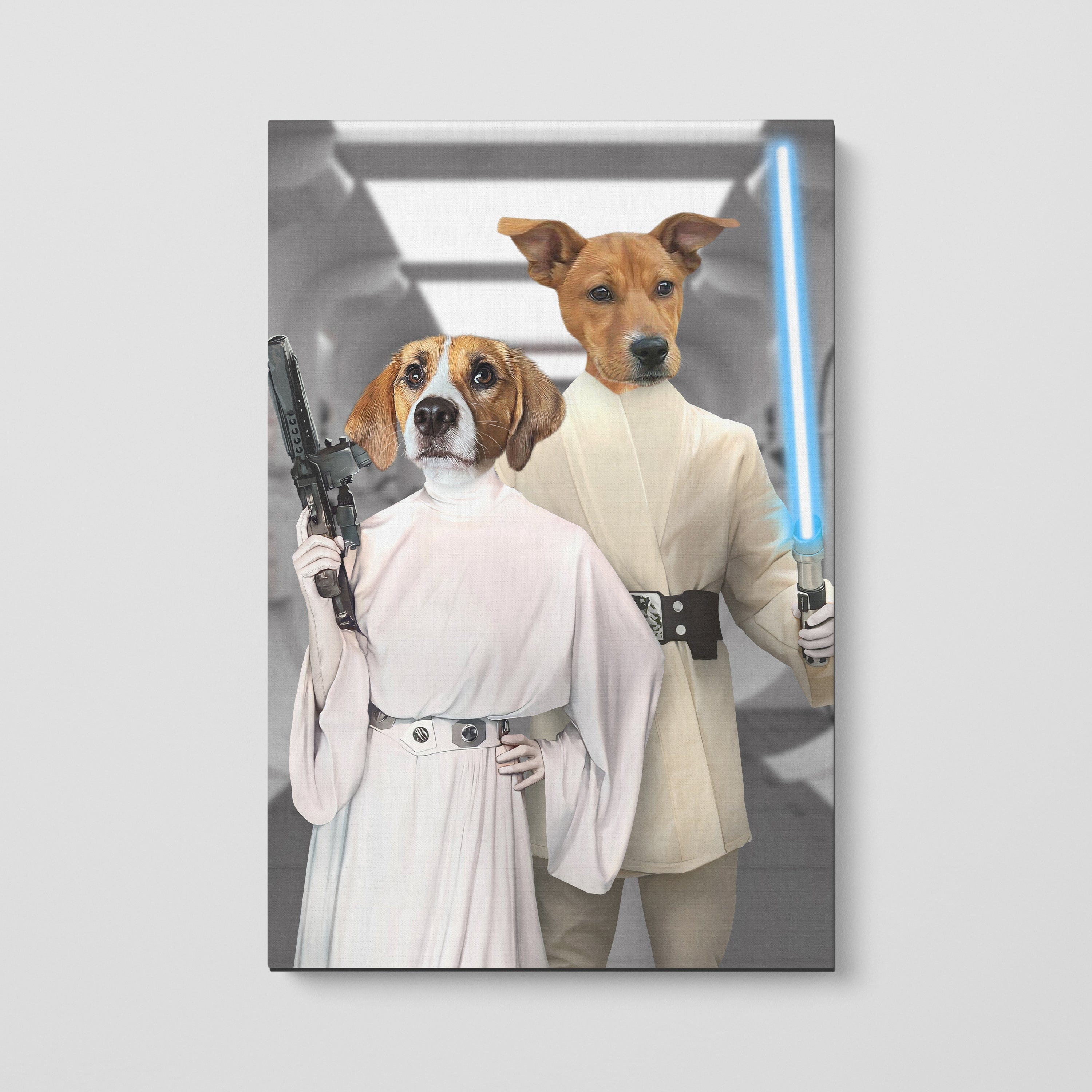 The Space Siblings - Custom Pet Canvas