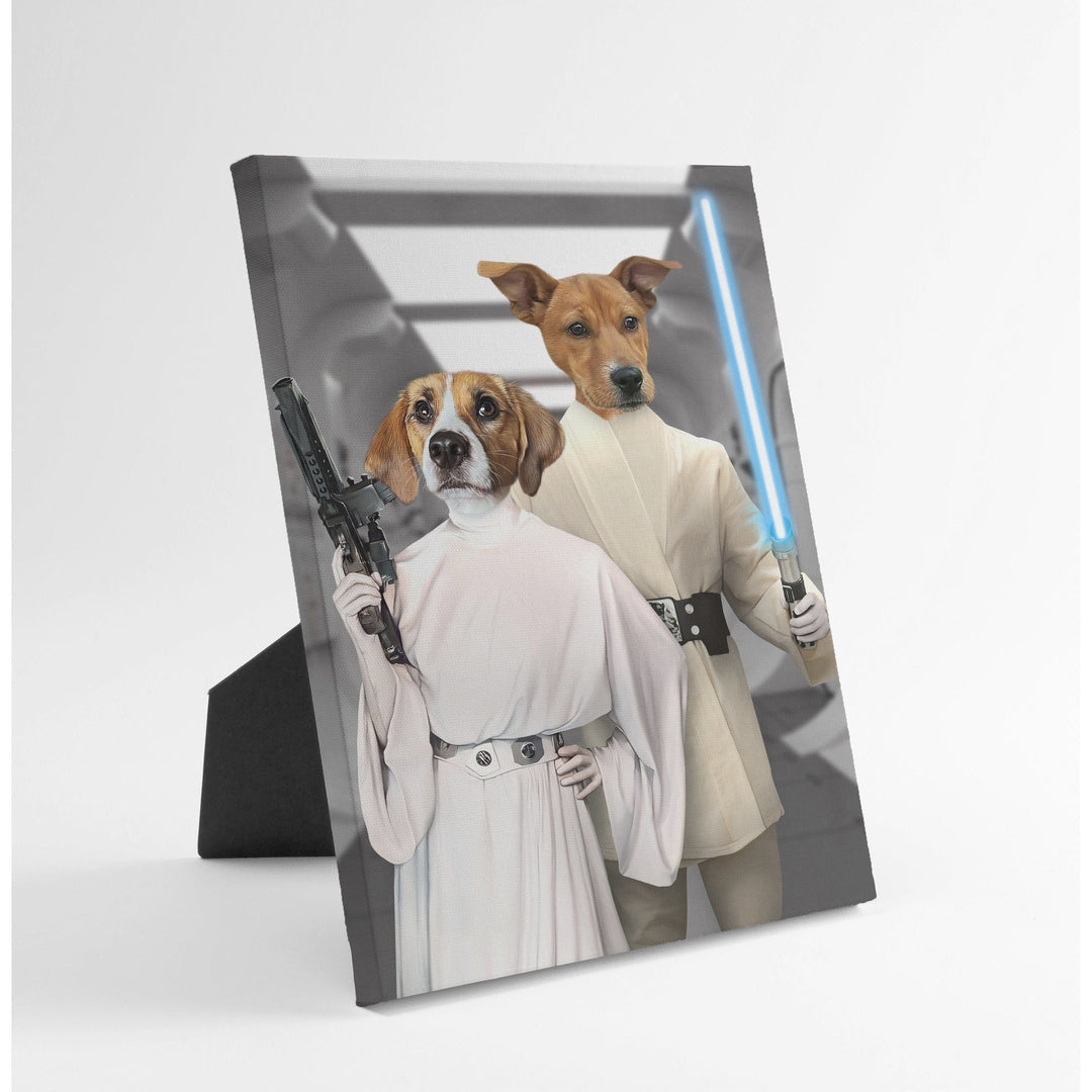 The Space Siblings - Custom Standing Canvas