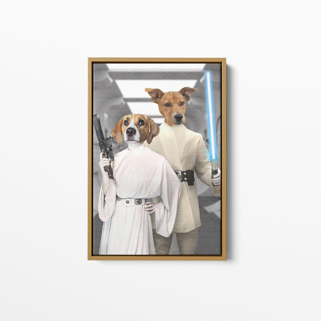 The Space Siblings - Custom Pet Canvas
