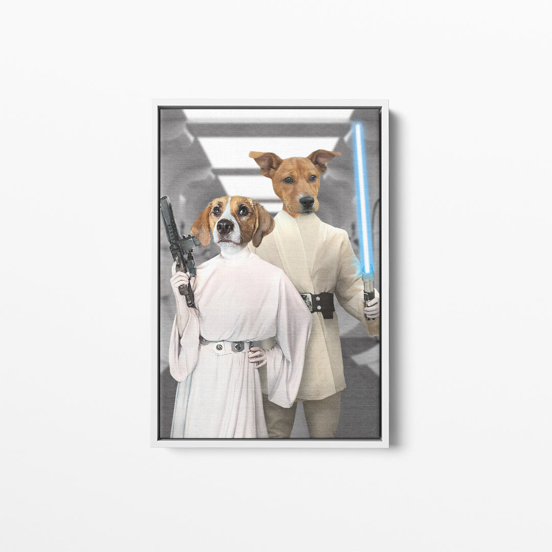 The Space Siblings - Custom Pet Canvas